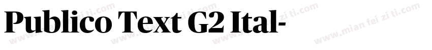 Publico Text G2 Ital字体转换
